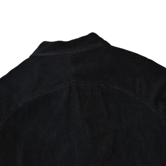 Black Corduroy Button-Up Workwear Utility Oversized Jacket Men Size Medium - Picture 7 of 7